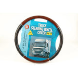 Truck Dark Wood and Black Steering Wheel Cover